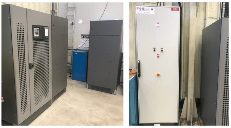 Installation onduleur 250 kVA - INGELEC+, bureau d'études en ingénierie électrique basé à Pierrefeu Var, France.